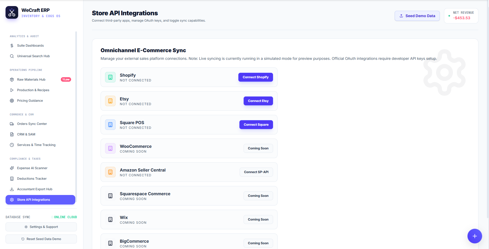 Store API Integrations