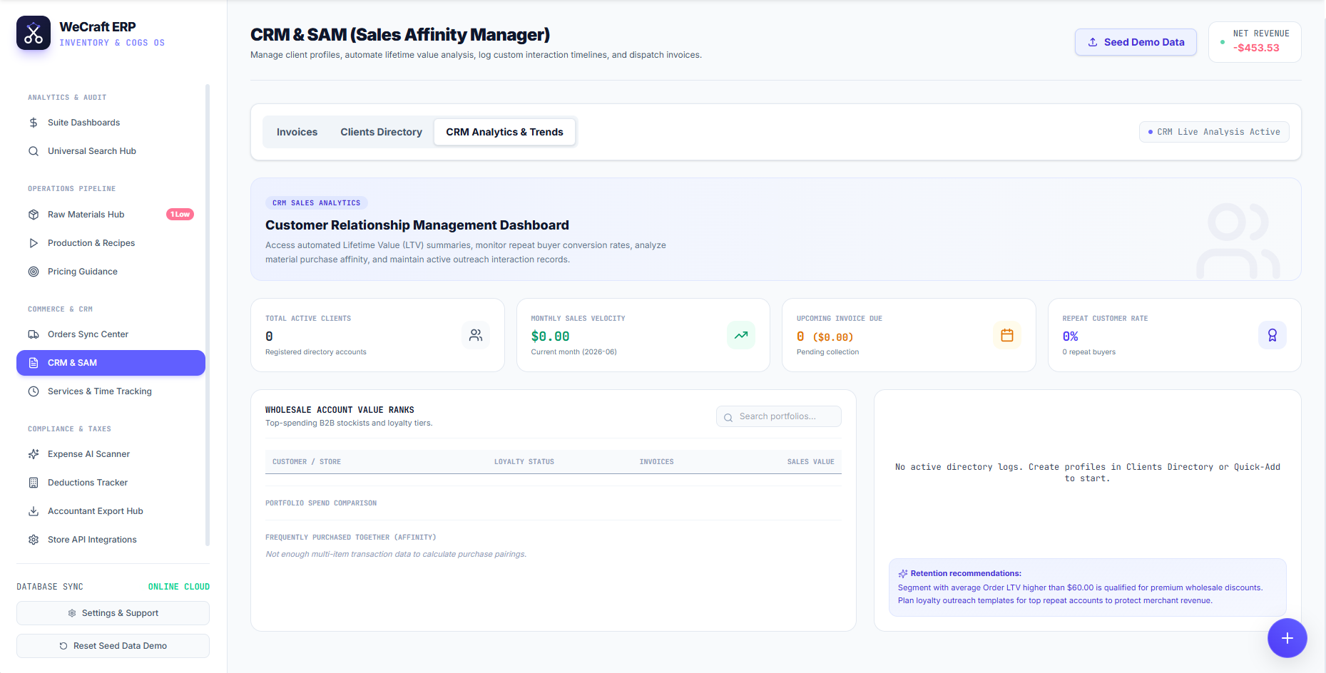 CRM & Sales Affinity Manager