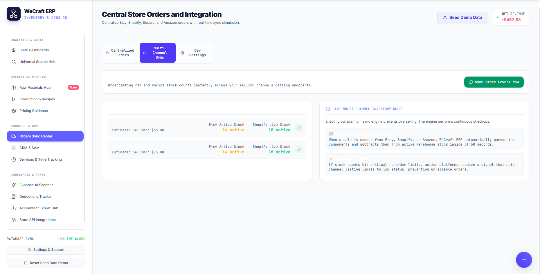 Orders Sync Center